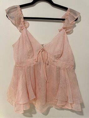 NWT Parker Baby Pink Peplum Top Size Medium